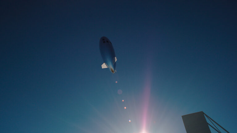 HAPS flying in clear blue sky