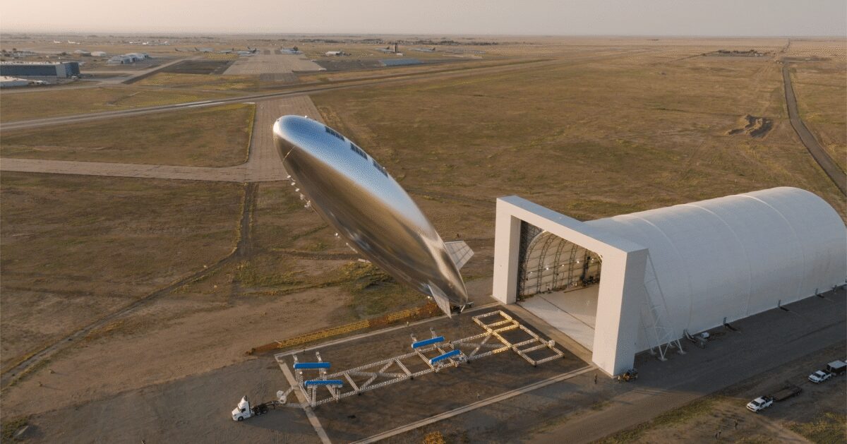 Sceye ST1 launches outside hangar at launch facility