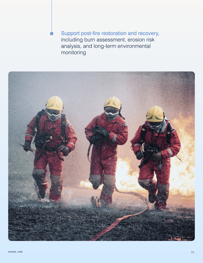 Firefighters running through flames during wildfire response