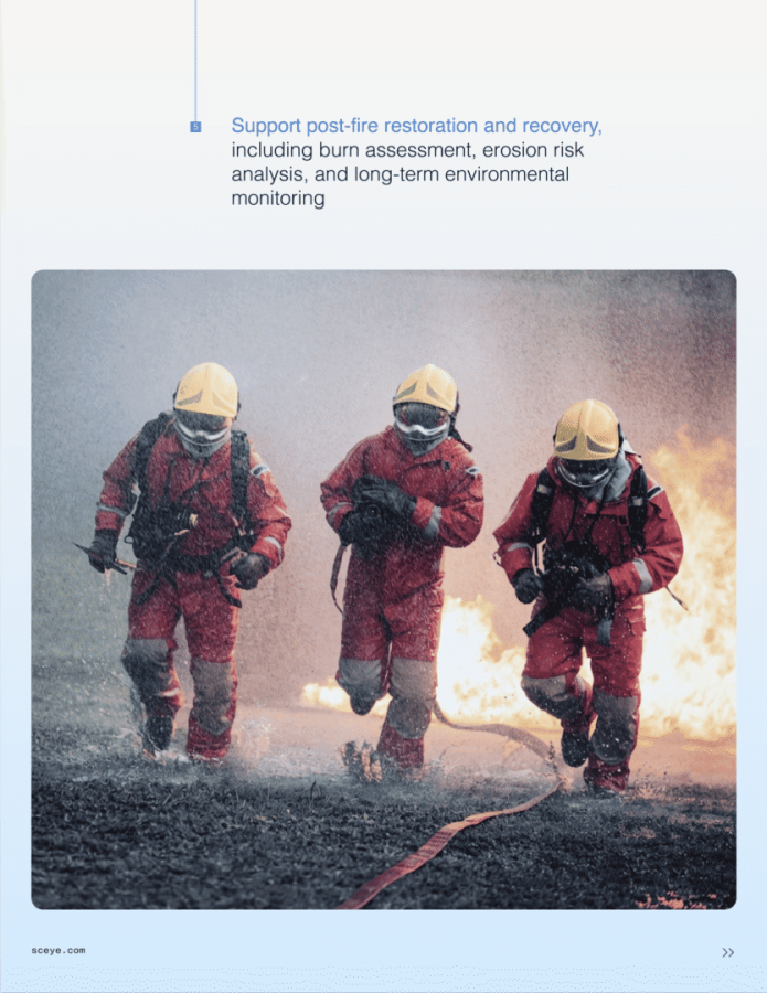 Firefighters running through flames during wildfire response